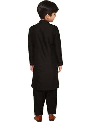 HRR Boys Festive & Party Kurta and Pyjama Set (BLACK1, 2-3 YEARS) 2