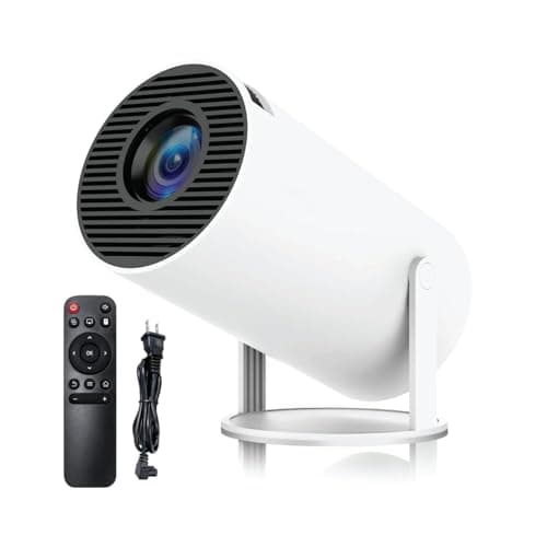 Portable Smart Mini Projector, 4K 1080P Full HD Projector Supports Netflix, Prime and YouTube Etc. WiFi 5G, BT-5.0, Cinema Projector 180° Android 11, Compatible with TV Stick/Windows/iOS/Android