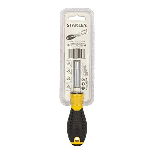 STANLEY STHT68012-8 6-Way Quick Change Screwdriver, Chrome-Plated Bar Resists Corrosion, Slip-Resistant Rubber Grip, Used for Fastening Nuts & Bolts in Machines, Cars & Automobiles 2