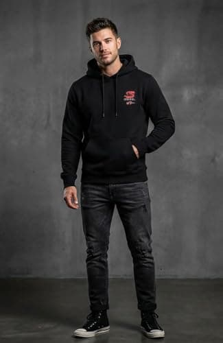 THE SOUTH STORE Mens Black Full Sleeve Graphic Printed Hooded Sweatshirt | F1 Racing Back Graphic Print Hoodie | Winter Wear for Men and Women 4