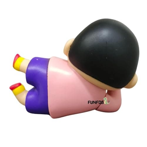 FUNFOB Shinchan Action Figure Length - 10CM Figurine Cartoon Figures Toys for Boys & Girls PVC Multicolour | Shin Pose Red 5
