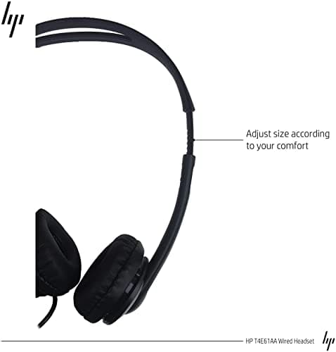 HP 3.5mm Stereo Wired Business Headset, Customer Service Headset with Microphone for Laptop/Desktop/PC/MAC 3
