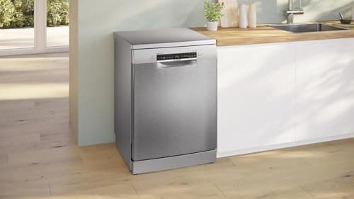Bosch 15 Place Setting (Fits up to 80 utensils) Free Standing Dishwasher for Indian Utensils | Intensive Kadhai Program for Pressure Cooker, Home Connect (SMS6HMI01I, Silver Inox, Inbuilt Heater) 2