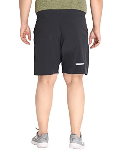 CHKOKKO Men Plus Size Sports Workout Gym Shorts Basketball Dark Grey Size XL 2