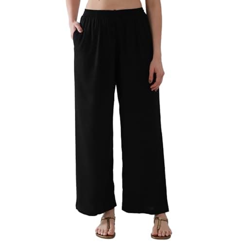 Biba Women Black Straight Palazzos_L