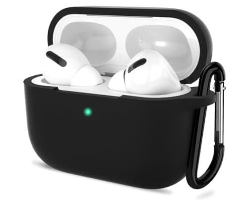 Latali New Soft Silicone Case Compatible with Apple AirPods Pro 3 Generation (2025) Protective Silicone 360° Full Protection Dust-Proof Shockproof Case Cover with Hook (Cover Only) (Black)