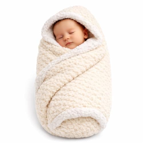 First Kick Premium Baby Blanket 100×75 cm – Ultra Soft Flannel Sherpa Newborn Blanket for Winter, AC, Stroller, Crib, Travel (0-12 Months)