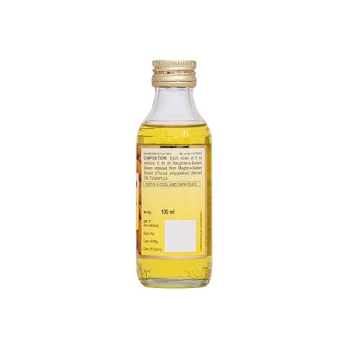Hamdard Raughan-E-Badam SHIREEN Sweet Almond Oil for Body, Skin & Hair | 100ml | Natural Almond Oil | Helps Enhance Memory | Helps Relieve Constipation | Helps Build Stronger Muscles | Pack of 1 2
