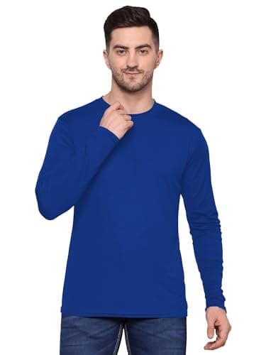 TQH Full Sleeve T Shirt for Men | T Shirts for Man Full Sleeve | Gym TShirts for Men Workout | Men's T-Shirts | Slim Fit Polyester Round Neck Solid Sports T-Shirt for Running Training Casual Wear