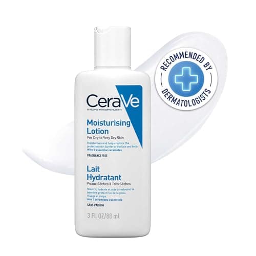 CeraVe Moisturizing Lotion For Normal to Dry Skin (88ml) - Formulated With 3 Essential Ceramides And Hyaluronic Acid | Non-Comedogenic, Oil Free And Fragrance-Free Body Lotion