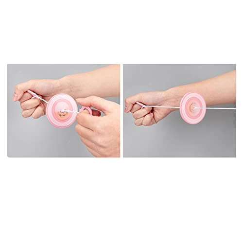 HEAVENGLOW Pull String Rotating Top Wood Toys Spinner Kids Educational Toys Exquisite Pink|Toys & Hobbies | Games | Other Games|1 Wooden Flywheel Toy 4
