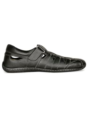 Hush Puppies Oily Fisherman E Men's Black Sandals - 10 UK (8546906) 2