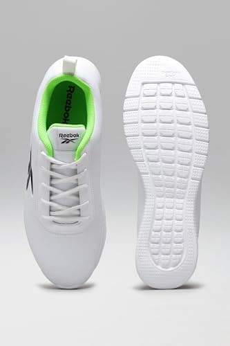 Reebok Men Synthetic/Textile Stride Runner M Running Shoes White/Black/Solar Lime UK-8 4