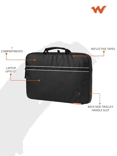 Wildcraft Dark Edition 15 L Messenger Bag for Men & Women | Office & College Bag | Dark Black 5