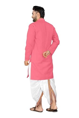 Click N Buy Ethnic Kurta Dhoti Set for Men – Perfect for Puja & Celebrations 3
