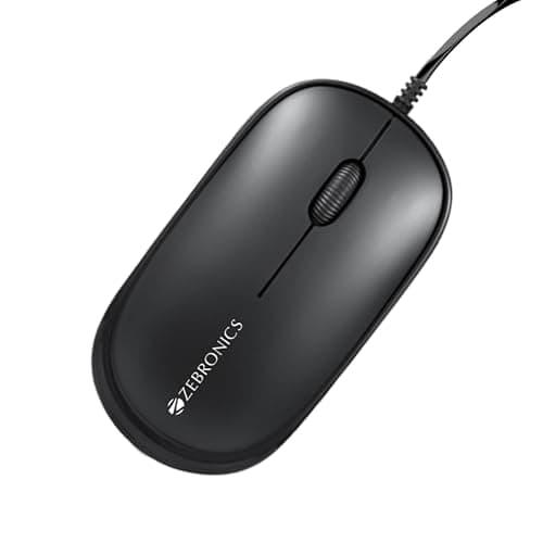 ZEBRONICS JUDWAA 880 Wired USB Keyboard & Mouse Combo, Plug & Play, 105 +12 Integrated Multimedia Keys, 3 Button Mouse, 1000 DPI, High Precision, Advanced Optical Sensor 2