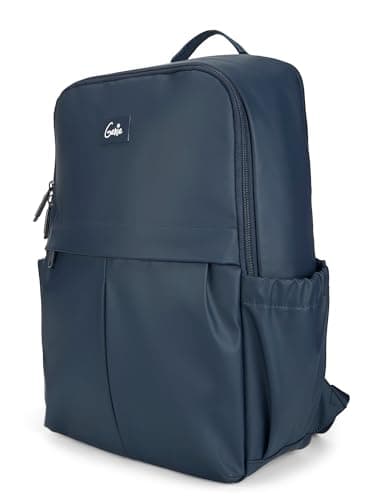 Genie Cipher Laptop Backpack for 15.6 Inch Laptop, Navy Blue | Spacious College & Office Backpack for Women & Girls