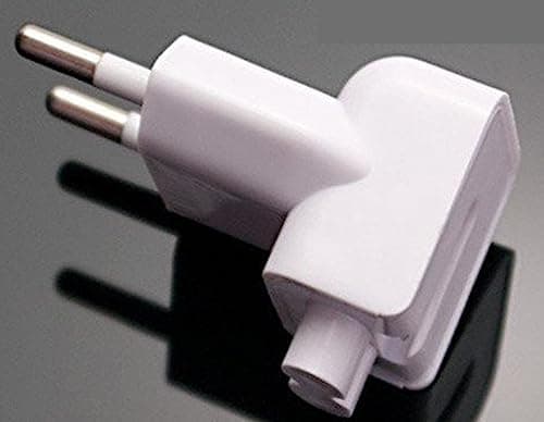 Lukzer (2 Pack) Universal 2 Pin EU Plug Adapter Compatible with Apple MacBook Pro iPhone iPad iPod PowerBook iBook Power Adapters Travel Charger Converter Europe Portable Power Plug Connector CH-002-2 4