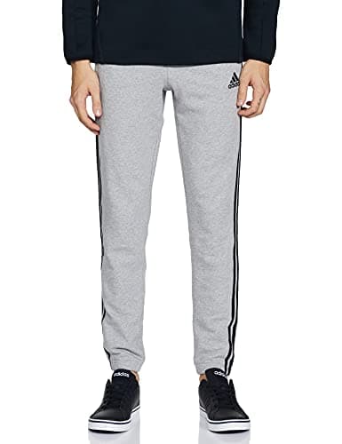 Adidas Mediumen Cotton Medium 3S FT TE PT , Sports Track Pant , MediumGREYH/BLACK , Large
