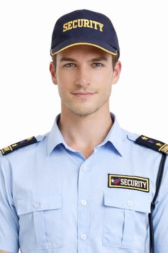 Security Guard Uniform Shirt for Men, Light Blue Short Sleeve with Security Patches and Epaulettes (in, Alpha, L, Regular) 5