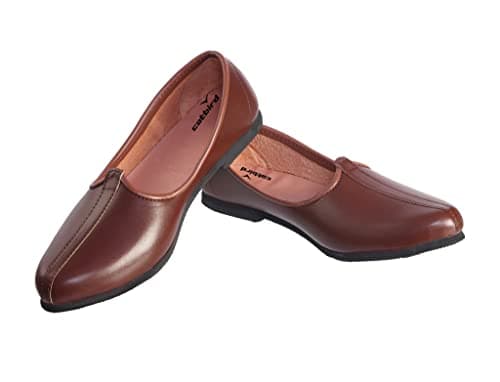 CatBird Men's Brown Traditional Ethnic Nagra | Classic Design Jalsa Mojaris Jutti 5 UK 3