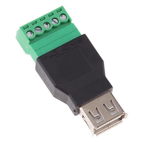 Meadawgs® USB 2.0 A Female Plug to 5 Pin/Way Female Bolt Screw Shield terminals Pluggable Type Adapter| Home Surveillance | Cables Adapters & Connectors 4