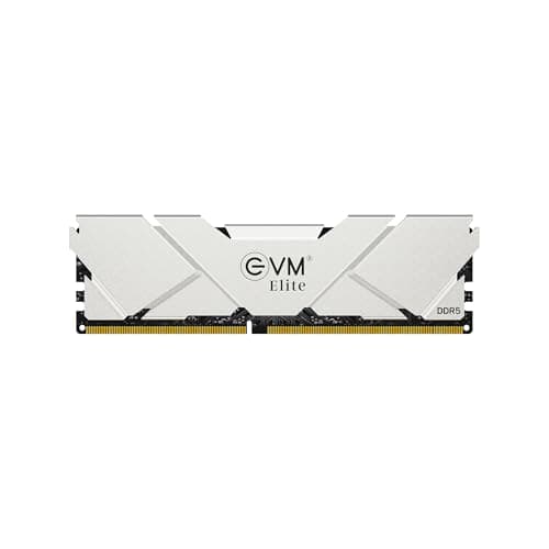 EVM Elite 32GB DDR5 5600MHz | Gaming Desktop RAM – Intel XMP & AMD EXPO | Aluminum Heat Sink | CL18 1.35V Low Voltage, 288-Pin Long-DIMM, 10-Year Warranty (EE32G56DT)