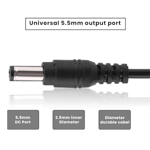 Rexmon 21V Li-Ion Battery Charger, Power Tool Battery Charger Adapter with LED Indicator, Fast Charging, Compact Design, 100-240V Input, 21V 1A Output for Cordless Drill & Household Tools 3