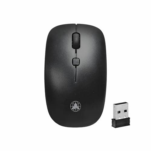 ProDot Plug & Play Ergonomic Wireless Mouse I Adjustable DPI Optical Sensor 1000-1600 I 5M Key Press Life & Clickable Scroll Wheel I 2 Year Warranty I Compatible with Windows, iOS, Linux
