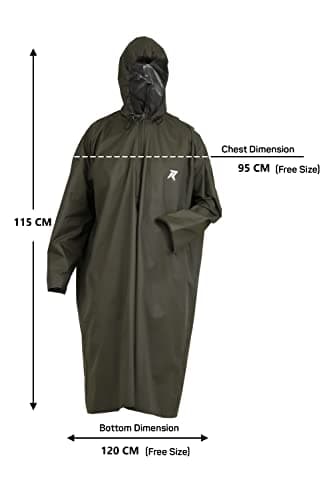 ROCKSPORT Unisex Hooded Rain Poncho for Adult,Waterproof, lightweight,Reusable& Packable, One Size Fits Most, Free Size 2