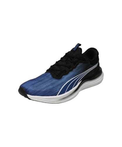 PUMA | UltraFlux Lite Men's Lightweight Running Shoes | Feather Gray-Clyde Royal-Black | 8UK