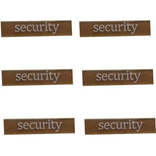 THE LABWORLD Name Plate Badge with Pin to hang on fabrics Label for Receptionist,Nurse,Guard,chef,security,Staff,Teacher,Waiter,Doctor,etc kids,adults,school,office and corporate (Security, 2)