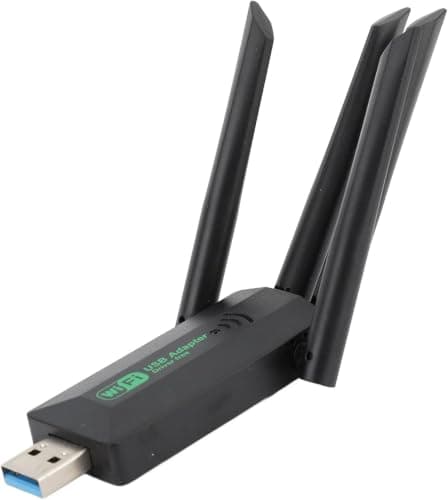 USB Adapter, 1200Mbps USB 3.0 Network Dongle with High Gain 4 Antennas, Dual Band Network Adapter for Desktop Computer Laptop 2