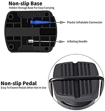 AARAL Portable High Pressure Foot Air Pump Compressor for Car, Bike, Motorbike, Bicycle, Football Cycle, Tubeless with Presta & Schrader Valves, Sports Ball Needle, Inflation Cone 4
