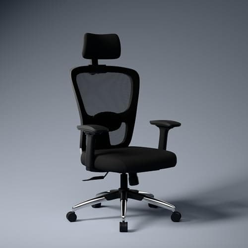 Green Soul Jupiter Superb | Ergonomic Mesh Office Chair for Work | 3 Year Warranty | Multi-Lock Synchro Tilt Recline Mechanism | 2D Armrest | Adjustable Lumbar | High Back | Black