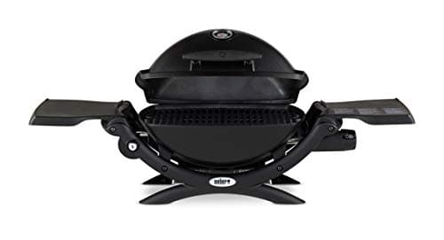 Weber Q Gas Powered Free Standing Grills Q 1200 Black Can BBQ Stove BBQ Grill for 4-6 People 4