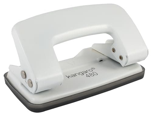 Kangaro Desk Essentials DP-480 2 Hole Heavy Duty Metal Paper Punch | Removable Chip Tray | 12 Sheets Capacity | Office Essentials | Pack of 1 | Color May Vary 2