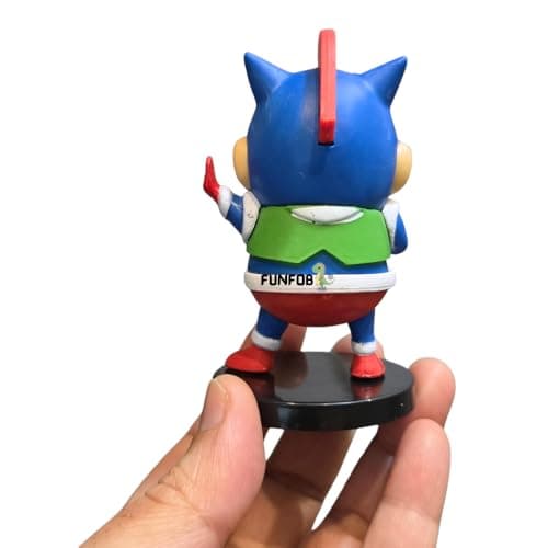 FUNFOB Shinchan Action Figure Height -8cm | Shin chan Figurine Cartoon Figures Toys for Boys & Girls PVC Multicolour | Action - Kamen Dress 3