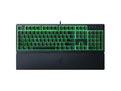 Razer Ornata V3 X Gaming Keyboard: Low-Profile Keys-Silent Membrane Switches-Uv-Coated Keycaps-Spill Resistant-Chroma RGB Lighting-Ergonomic Wrist Rest-Classic Black-Rz03-04470100-R3M1,USB-C