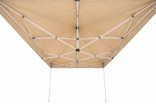 THE SUMMER 10X10 feet Heavy Duty Pop Up Foldable Canopy Tent with 4 Side Open, Gazebo Tent for Outdoor Garden,Event, Picnic, Lawn, Terrace & Promotional (22 Kg, Beige) 3