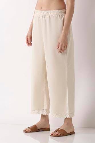 Biba Women Natural Cotton Straight Palazzos_L 4