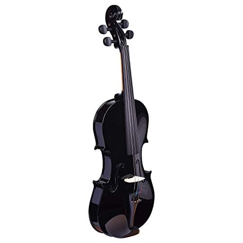 Kadence Vivaldi Acoustic Violin Full Size with Bow, Rosin, Carrying Hard Case,Instrument for Beginners, Adults, Boys, Girls, Children, Kids (4/4, Black) 4