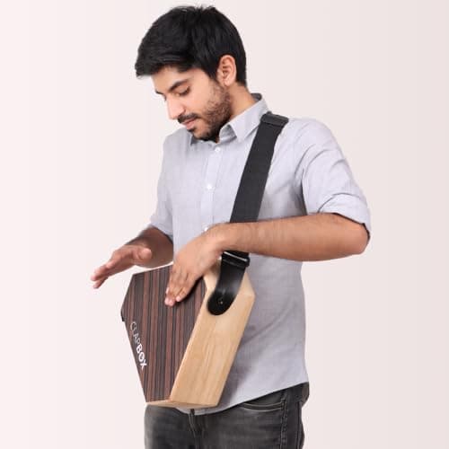 Clapbox Travel Cajon (2-sided), Snare, Bongo - Rubber wood with Carry Bag 2