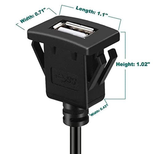Meadawgs® 1 m USB 2.0 A Male to USB A Female Car Dashboard Flush Mount Extension Cable|Computers/Tablets & Networking | Computer Cables & Connectors | USB Cables, Hubs & Adapters 2
