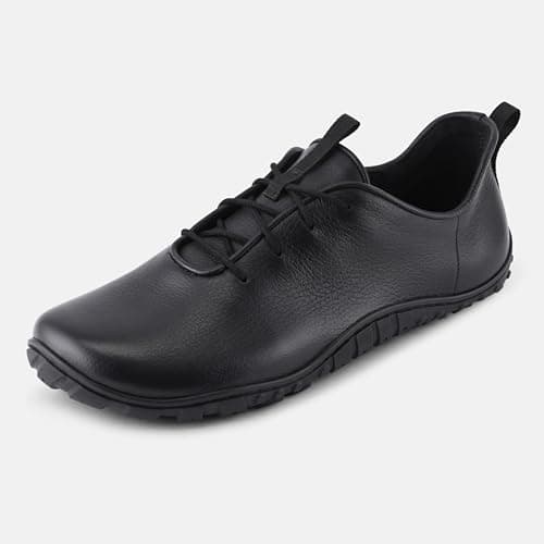 BAER SuperStride Formal Shoes for Men Genuine Leather Barefoot Footwear Wide Toe Box Office Wear Helps Reduce Foot Discomfort & Toe Compression with Premium Comfortable Oxford Footwear Design (UK 11,  4