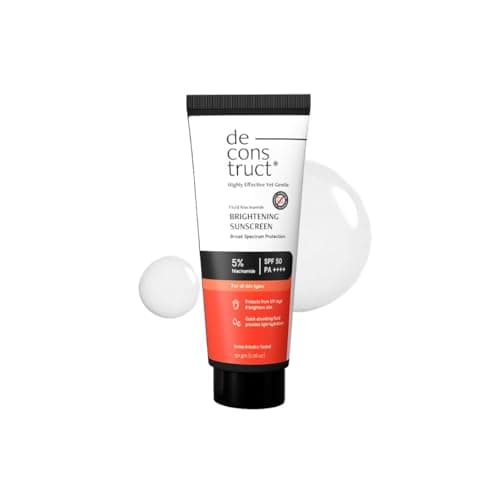 Deconstruct Fluid Brightening Sunscreen SPF 50+ PA++++ |Sunscreen with Niacinamide| Brightens Skin | Dewy finish| Gives glow| Lightweight, Quick absorb |For dry, oily,combination, normal skin |For Men