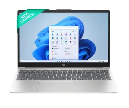 HP 15s Business Laptop – 14th Gen Intel Core 3 100U, 8GB DDR5, 512GB SSD, 15.6" FHD IPS Anti-Glare, Intel Graphics, Turbo Silver, 1.9kg