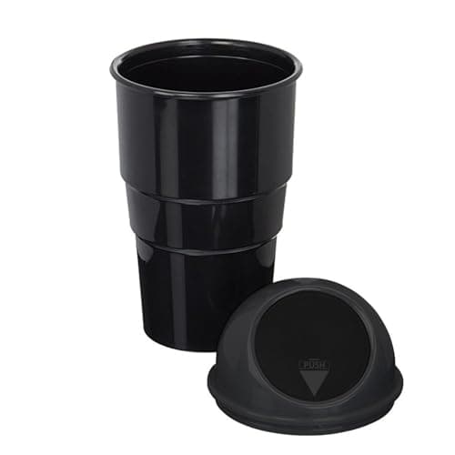 Oblivion Car Dustbin – Waste Management Bin for Car, Office, Home & Vehicle – Car Accessories, Portable Garbage Organizer with Lid, Small Trash Box for Table, Desk, Kitchen & Travel (Black) 2