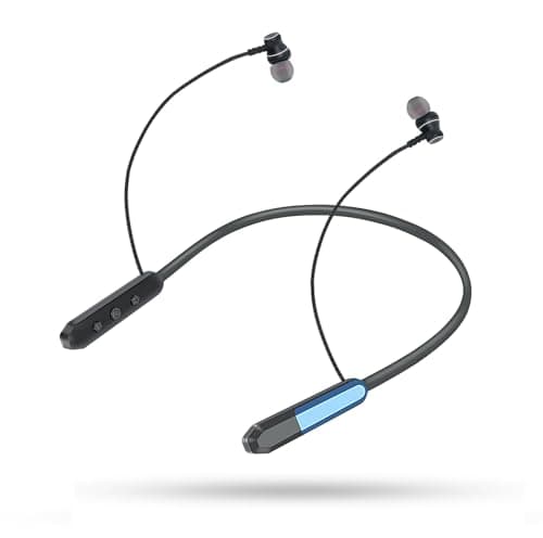 JGD Boom J6 Bluetooth Earphones with 13mm Drivers, Rich Music Experience, 25 Hours Playtime, Type C Fast Charging, Neckband Earphones with Magnetic earpiece,Voice Assistant and Mic (Blue)