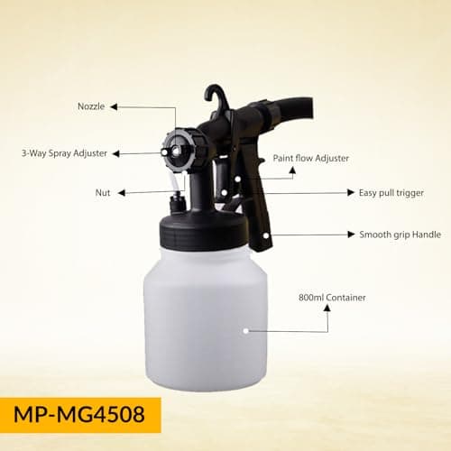 MAF PRO MP-MG4508 HVLP Electric Zoom Paint Spray Gun 800ml | 5L/Min Flow Rate | Portable Paint Sprayer for Wall, Wood, Metal & DIY Projects 2